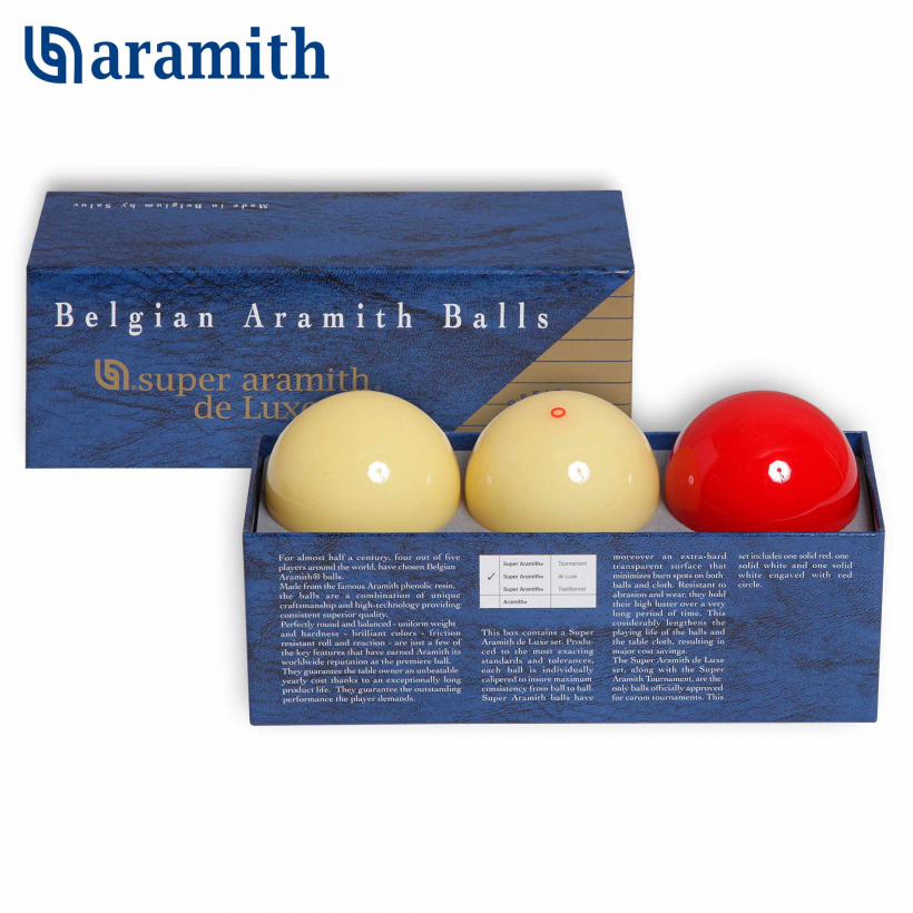 Шары Super Aramith Deluxe Carom ø61,5мм 3шара